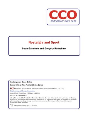 cover image of Nostalgia and Sport